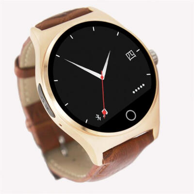 

Elegance Bluetooth 4.0 Smart Watch Phone with leather strap, HD Display, Speaker, Music Player, Pedometer, Sleep Monitor, Phone Book, Compass