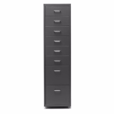 

IKayaa Metal Drawer Filing Cabinet Detachable Mobile Steel File Cabinets W 8 Drawers 4 Casters