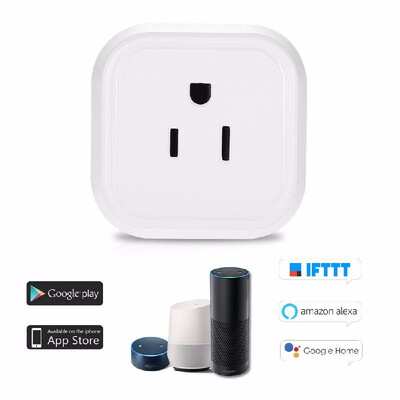 

Mini Wifi Smart Plug with OnOff Switch Support Phone App Control Anywhere And Anytime Timing Function&Voice Control