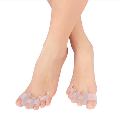 

WGAFON 1 pair Yoga 5-toes separator Silica gel Hallux valgus orthosis Toe separator Protector Straighten Bent toe Foot Care Tool