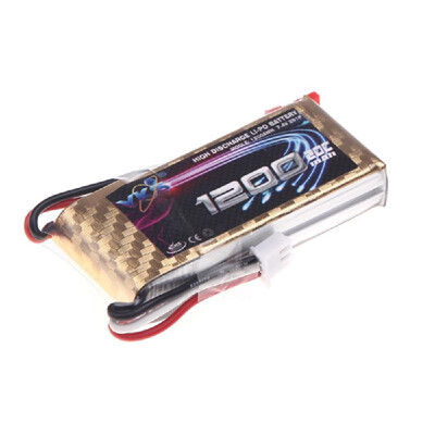 

RC Vehicle Batteries High Power YKS Lipo Battery 74V 1200mah 20C MAX 30C JST Plug for RC Airplane Helicopter Part RC Battery W2V7