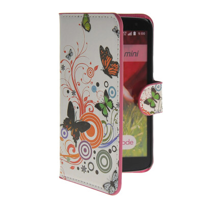 

MOONCASE Butterfly style Leather Side Flip Wallet Card Slot Stand Pouch чехол для LG G2 Mini