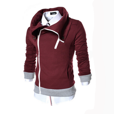 

Zogaa Korean Mens Hoodie Casual Thick Lapel Slim