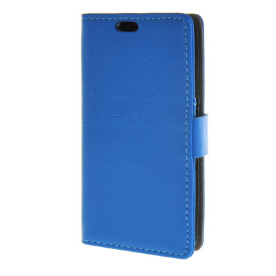 

MOONCASE Litch Skin Leather Card Slot Wallet Bracket Back чехол для Huawei Ascend Y360 Blue