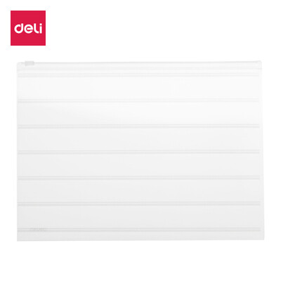 

Deli deli 10 A4 transparent zipper bag matte texture document bag test paper bag 5568