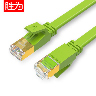 

Shengwei shengwei seven types of network cable shielded line 10G engineering grade CAT7 pure copper network jumper computer broadband connector household finished line 8 m green FLC-7080B