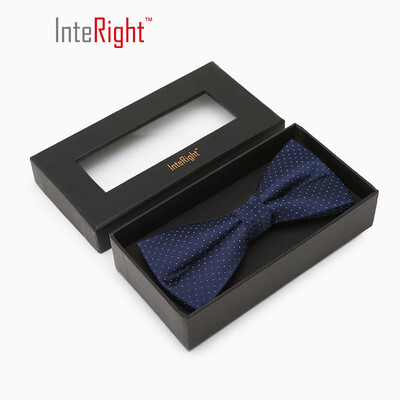

INTERIGHT mens formalwear business Korean version of the wave point bow tie groom wedding reception bow tie dark blue