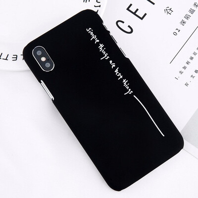 

Simple Letter Phone Case Candy Lucky 7 Back Cover Matte Hard PC Cases For iPhoneX 8 7 6 6s Plus