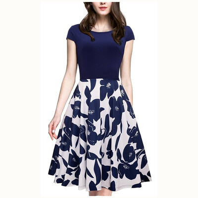 

ShippingHomeyee womens vintage retro sleeves elegant party dress A009
