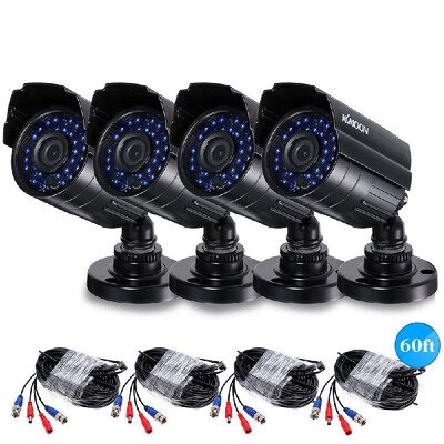 

KKmoon 8CH H264 1080P DVR 4X1080P AHD Waterproof IR CCTV Camera 4x60ft Surveillance Cable Support Phone APP Control Motion Det