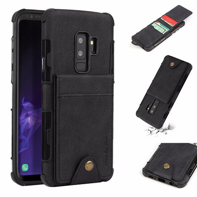 

SHS Phone Case For Samsung Galaxy S9S9 PlusA8A8 2018 Fashion Linen Clasp Card slot Multifunctional Wallet Full Cover