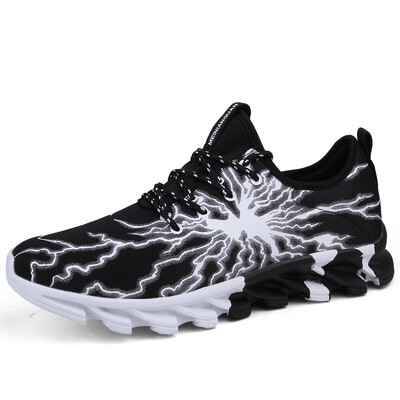 

2018 New Sneakers Men Autumn Winter Sport Sneakers Men Lace Up Male Sport Running Shoes Blcak Green Track Running Shoes