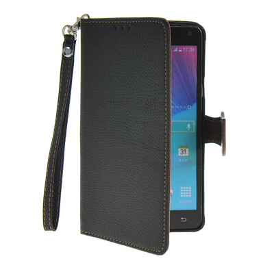 

MOONCASE Litch Skin Leather Side Flip Wallet Card Slot Pouch Stand Shell Back ЧЕХОЛ ДЛЯ Samsung Galaxy Note 4 N9100 Black