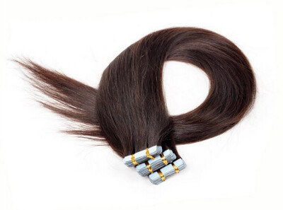 

16"18202224 26"Full Head 20pcs 100 Remy PU Tape in Human Hair Extensions 50G Medium Brown Color