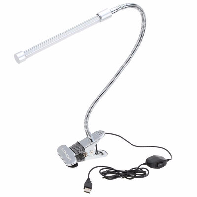 

6W 18 LEDs USB Clamp Desk Table Lamp Adjustable Clip on Flexible Light P25EWhite