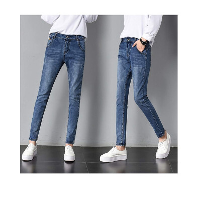 

autumn&winter jeans women large size nine pants versatile stitching feet harem pants loose thin high waist European&Americ