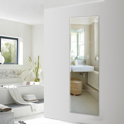 

Many beautiful recall 4 pieces of mirror no traces free punching full-length mirror makeup mirror dressing mirror combination mirror fitting mirror paste mirror decorative mirror wall hanging wardrobe bathroom mirror 3030cm