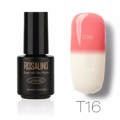 

ROSALIND Gel 1S 7ML Temperature changing Chameleon Gel Nail Polish Top Base Coat Needed poly gel Semi Permanent primer for nails