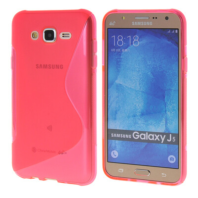 

MOONCASE Galsxy J5 Дело S - линия Гибкая Прочный силиконовый гель ТПУ Тонкий чехол для Samsung Galsxy J5 ярко-розовый