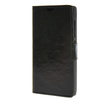 

MOONCASE Simple style Leather Card Slot Wallet Bracket Back Case Cover for Nokia Lumia 540 N540 Black01