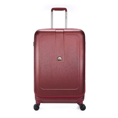 

French Ambassador Delsey Business Travel Trolley Fashion PC Material 24" Luggage Universal Wheel Luggage Overweight Indicator Men&Women Travel Case Red 039
