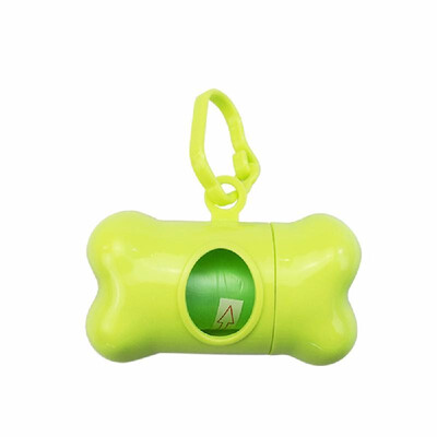 

Cute Pet Dog Poop Holder Rubbish Bags Case Bone Shape Garbage Dispenser Box Clean-up Bag Carrier Case with 15pcs Waste Bags