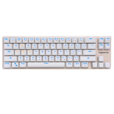 

Волшебная магия (magicforce) 68 клавишная мини-подсветка игра механическая клавиатура белое золото Кайхуа зеленая ось