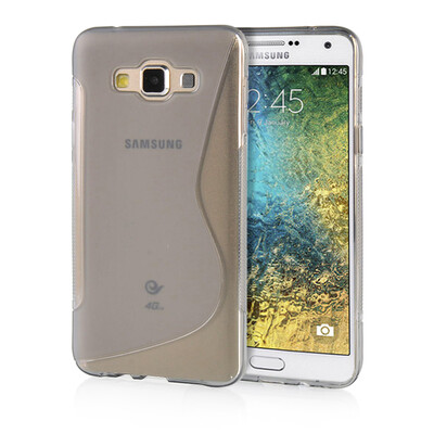 

MOONCASE S - Line Soft Flexible Silicone Gel TPU Skin Shell Back ЧЕХОЛ ДЛЯ Samsung Galaxy E7 Grey
