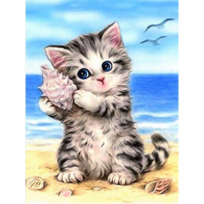 

Romacci NAIYUE DIY 5D Diamond Painting Kit Cat Pattern Rhinestone Mosaic Embroidery Cross Stitch Craft Home Wall Decor