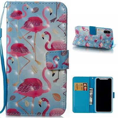

Cover For iPhone 8 8 Plus 7 7 Plus 6 6S Plus X Samsung S8 S8 Plus S7 S7 Eedg 3D Fashion Flip Leather Wallet Slots Stand Phone