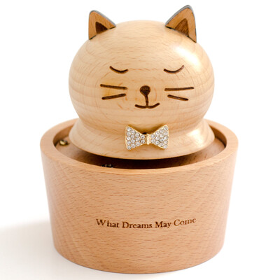 

Eight worms wood rotating music box Tanabata Valentines Day gift to send boys girlfriends wife children kids birthday gift gir