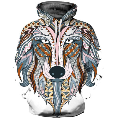 

QL-575 Mens Hoodie 3D Printed Women Pullover Sweater