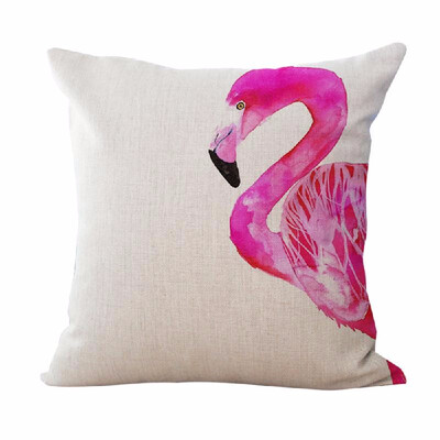 

18 18 inches 45 45cm Polyester Flamingo Cushion Cover Decorative Sofa Car Waist Square Pillow Case