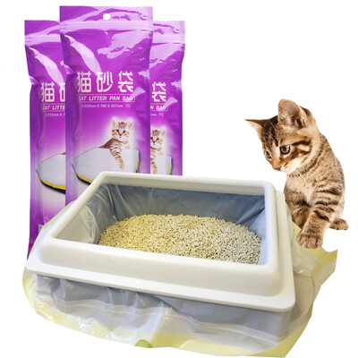 

HANHANLEYUAN pet litter box cat sandbag cat litter tray thick cat toilet cleaning bag resistant to pull cat cleaning bag cat litter cleaning supplies  number seven Pack