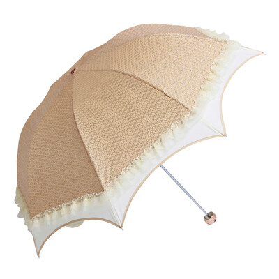 

【Jingdong supermarket】 paradise umbrella sunny umbrella folding XSZZ6 fruit green 16 double gold and silver wire mesh sun umbrella sweet lace princess umbrella umbrella umbrella