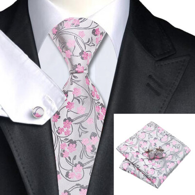 

2016 New Hot selling Vogue Men Silk Tie Set High Quality 100 Silk Necktie Handkerchief Cufflinks Set for Formal Wedding Business