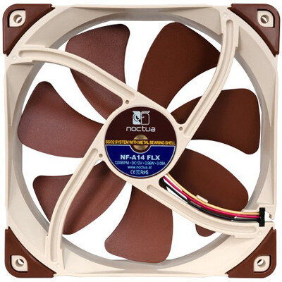 

Сова (NOCTUA) NF-A14 FLX 14 см вентилятор (SSO2 магнитный подшипник / корпус шасси вентилятор)