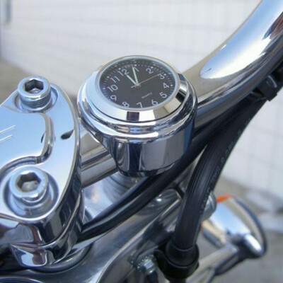 

1pc Waterproof Motorcycle Motorbike Handlebar Mount Round Dial Clock Accessory