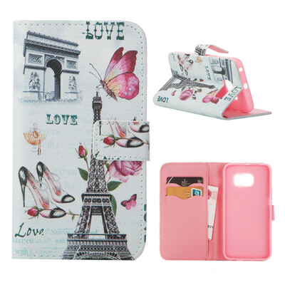 

MOONCASE ЧЕХОЛ ДЛЯ Samsung Galaxy S6 Edge Flip PU Leather Fold Wallet Card Slot Kickstand Back [Pattern series] /a09