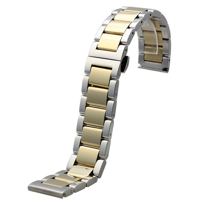 

Старый сапожник (laopijiang) ZD-S0027 Solid Gold 21мм из нержавеющей стали часы с полной стальной бабочки нержавеющей стали пряжки