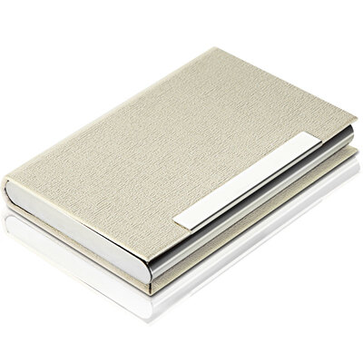 

Excellent UHOO 6606 business card holder ivory white a bone pattern skin 1 box large capacity card case