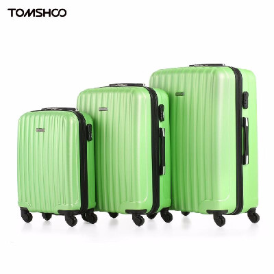 

20&quot24&quot28&quot Hard Shell TOMSHOO Fashion 3 Piece Luggage Set Carry-on Suitcase ABS Trolley Combination Lock 4 Wheel