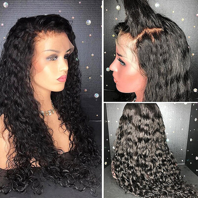 

9A Curly Lace Front Human Hair Wigs with Baby Hair Pre-Plucked Brazilian Virgin Hair Curly Lace Wig-Glueless 130 Density