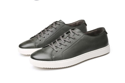 

Mens laced casual leather shoes