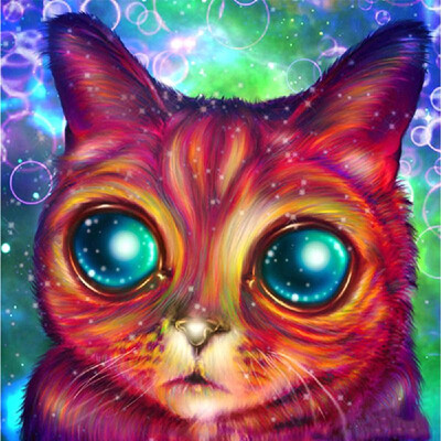 

8 10 Inches 20 25cm DIY 5D Diamond Painting Kit Cat Pattern Resin Rhinestone Mosaic Embroidery Cross Stitch Craft Home Wall De