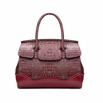 

Hot Sale Crocodile pattern women handbag cow leather casual shoulder bag genuine leather tote bag for women daily shopping