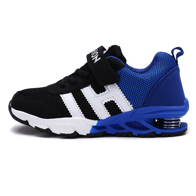 

New Design Children Sports Shoes Boys Girls Spring Damping Outsole Slip Patchwork Breathable Kids Sneakers Child Running Shoes