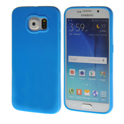 

MOONCASE Jelly color Soft Flexible Silicone Gel TPU Skin Shell Back Case Cover for Samsung Galaxy S6 Blue