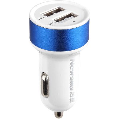 

Newsmy NM-4 Dual 21A 10A USB Port Car Charger White& Blue