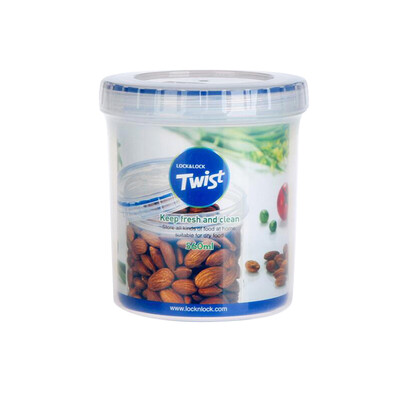 

Locks&buckles plastic sealed crisper milk powder cans tea cans snacks refrigerator storage spiral open cover design LLS122 560ml